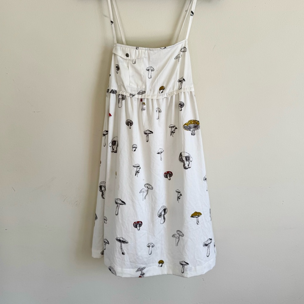 Silk Mushroom vintage toadstool print babydoll slip dress Small